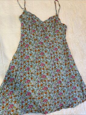 NWOT Forever 21 Light Blue Floral Cami Dress
